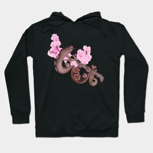 Pink Sakura Ball Python: Brown Hoodie